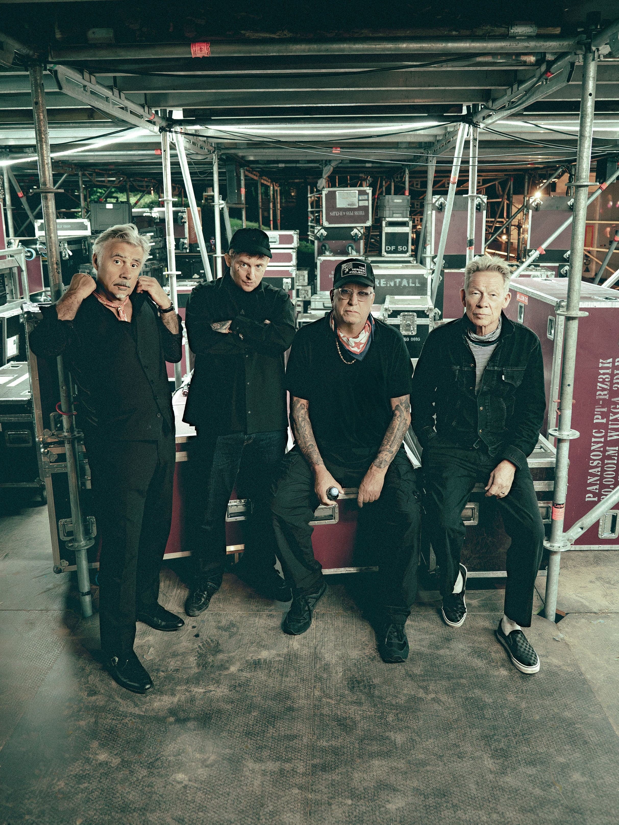 Frank Carter and Paul Cook, Steve Jones, Glen Matlock of the Sex Pistols